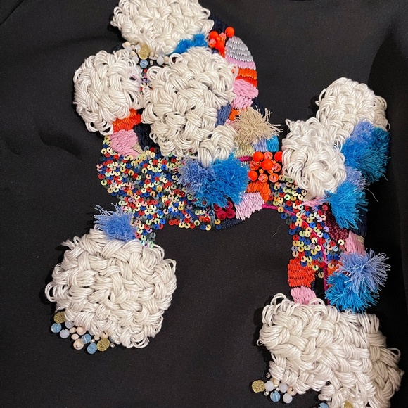 3.1 PHILLIP LIM Dropped Shoulder Cropped Poodle Sweatshirt Sz 6 - Picture 10 of 10